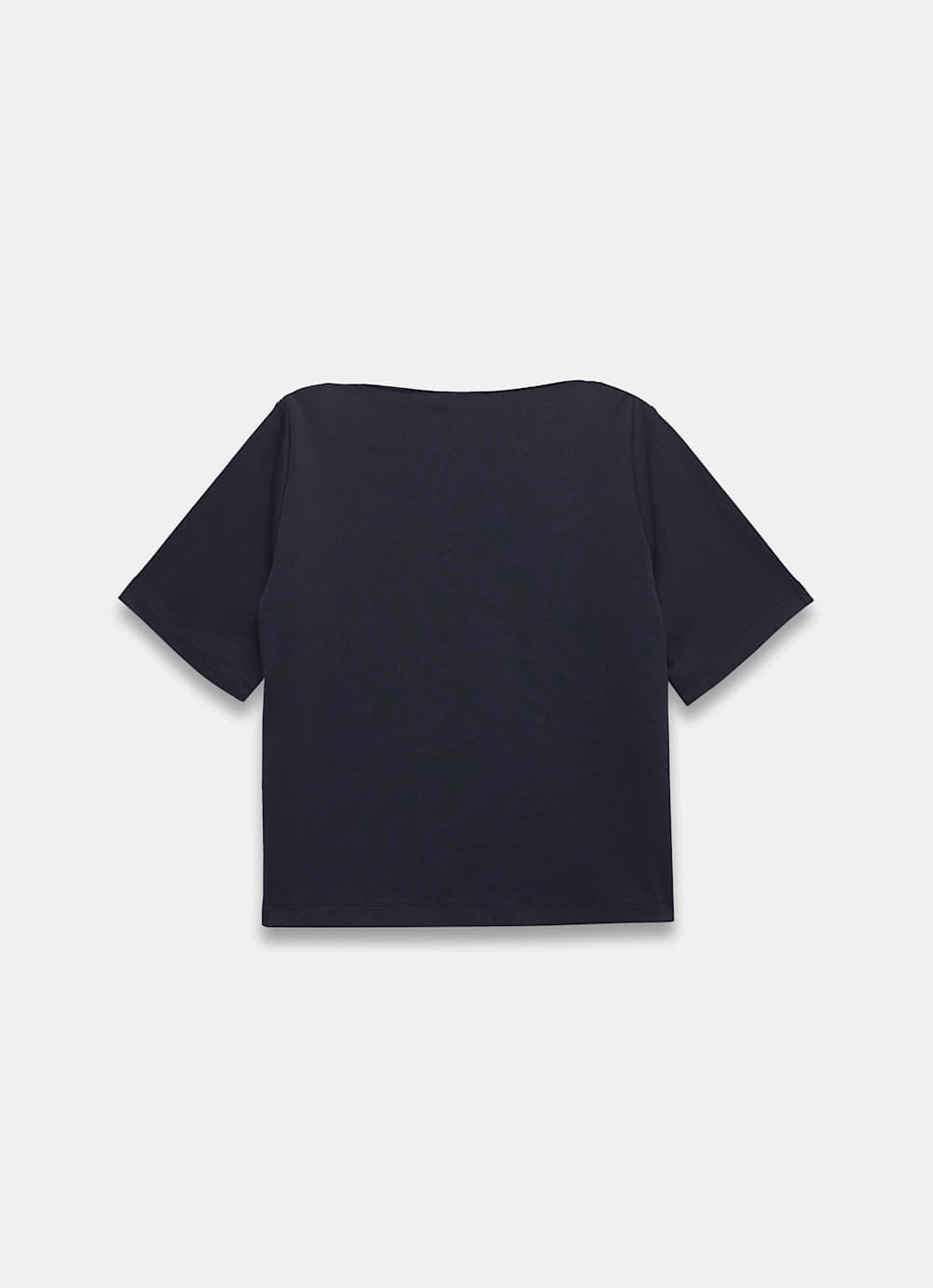 Navy Slash Neck T Shirt
