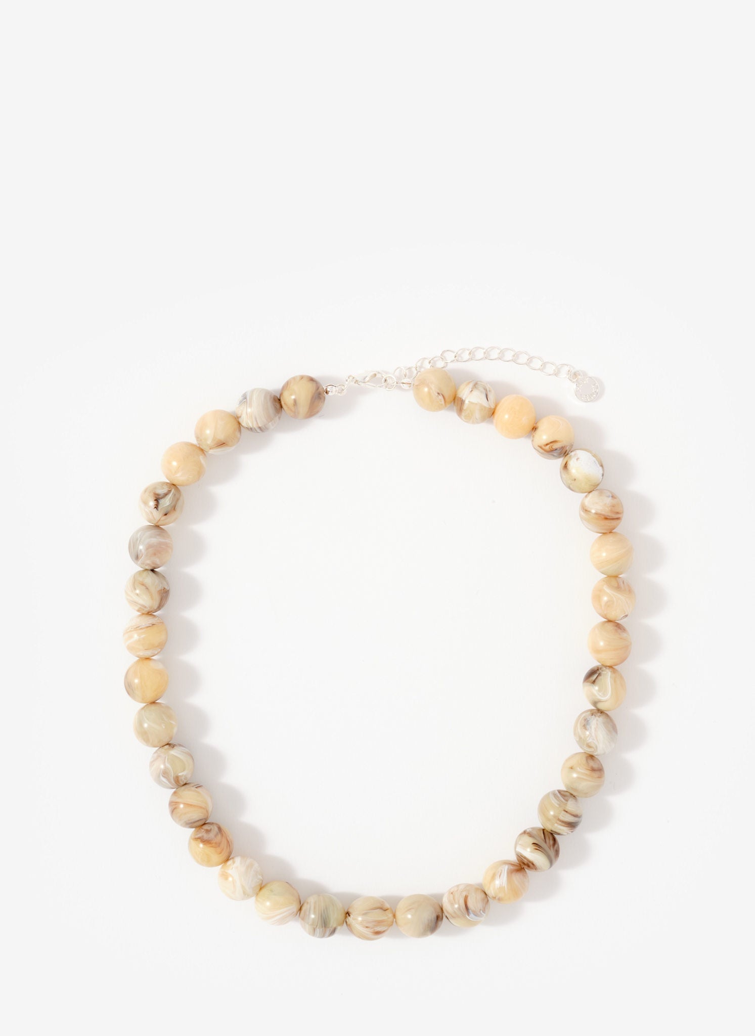 Neutral Beaded and Chain Layer Necklace