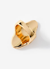 Gold Tone Sculptural Ring