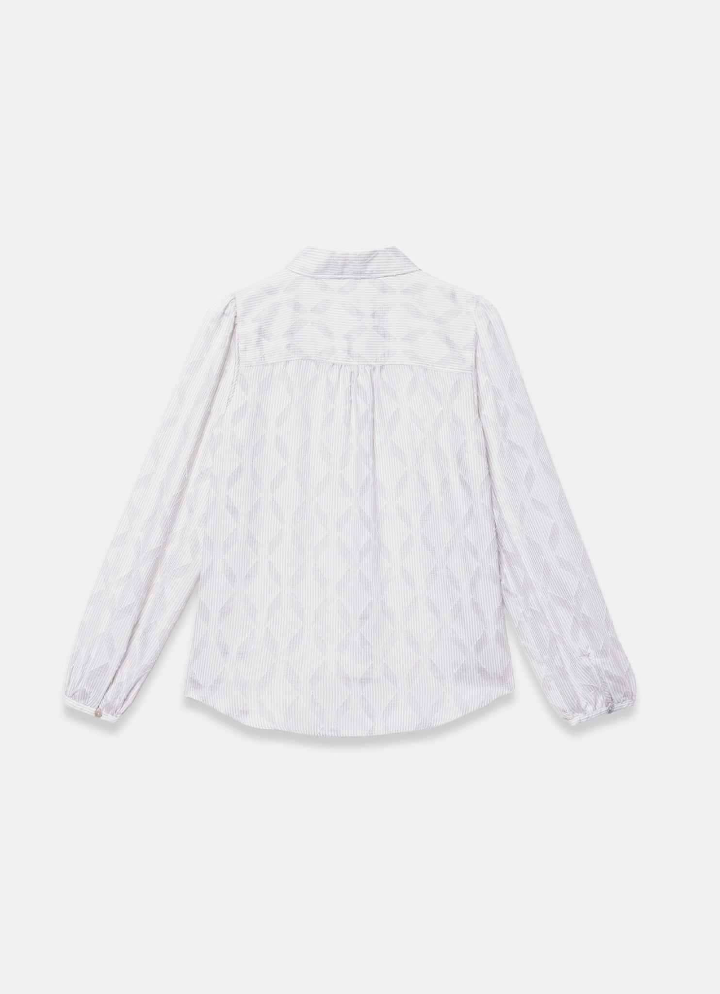 Grey Diamond Striped Jacquard Shirt