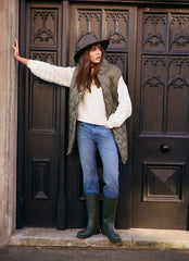 April Khaki Zip Wellies