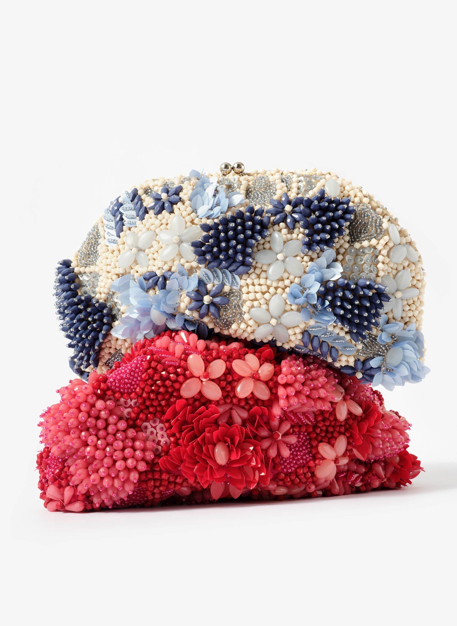 Ari Pink Beaded Clutch Bag