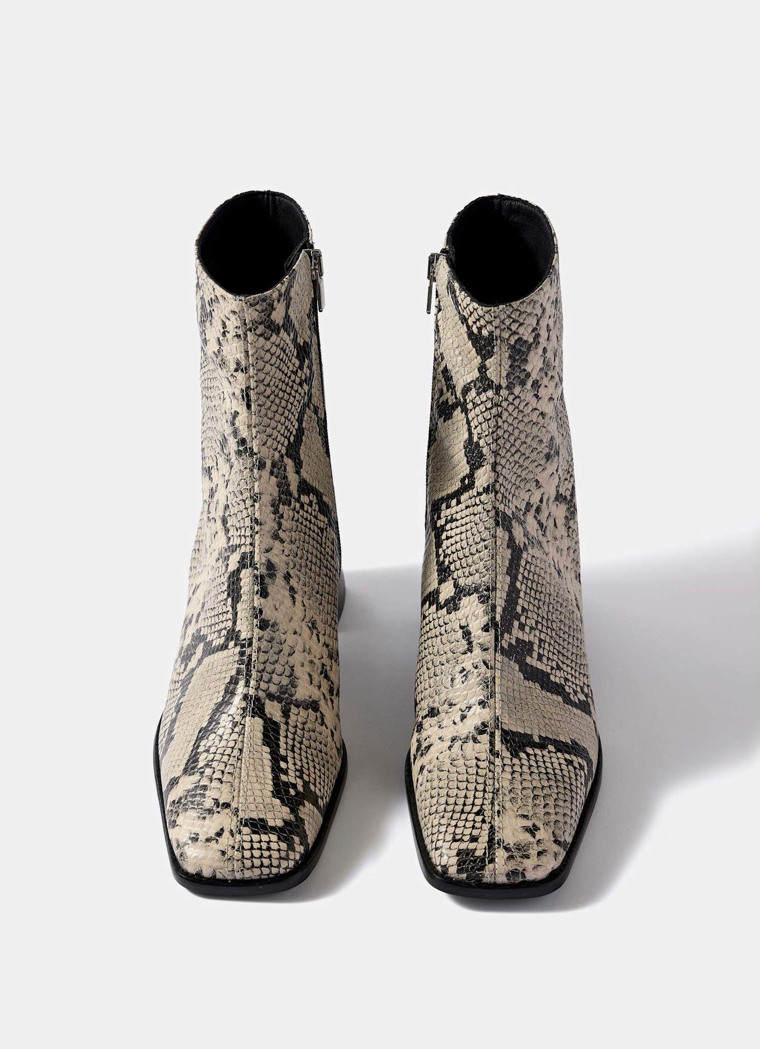 Aria Snake Print Ankle Boots