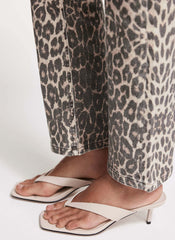 Betty Cream Leather Flip Flop Heels