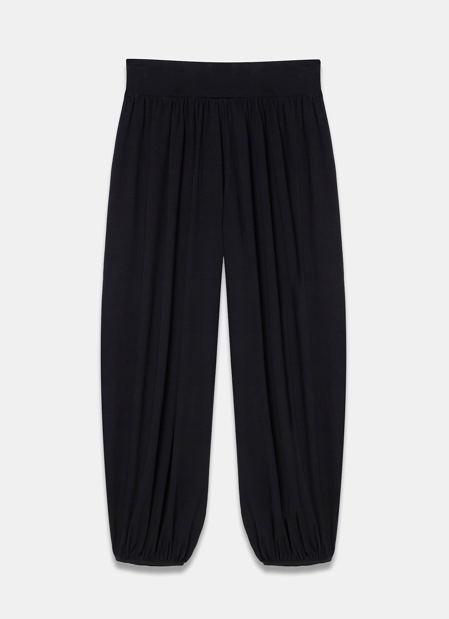 Black Jersey Balloon Trousers