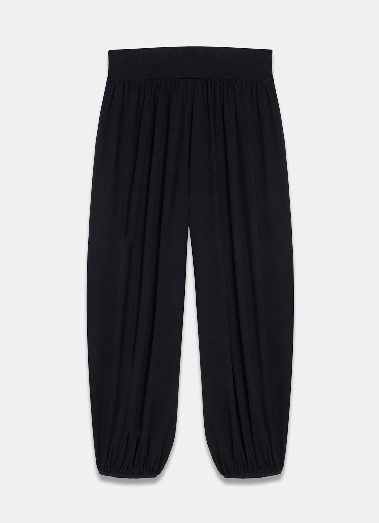 Black Jersey Balloon Trousers