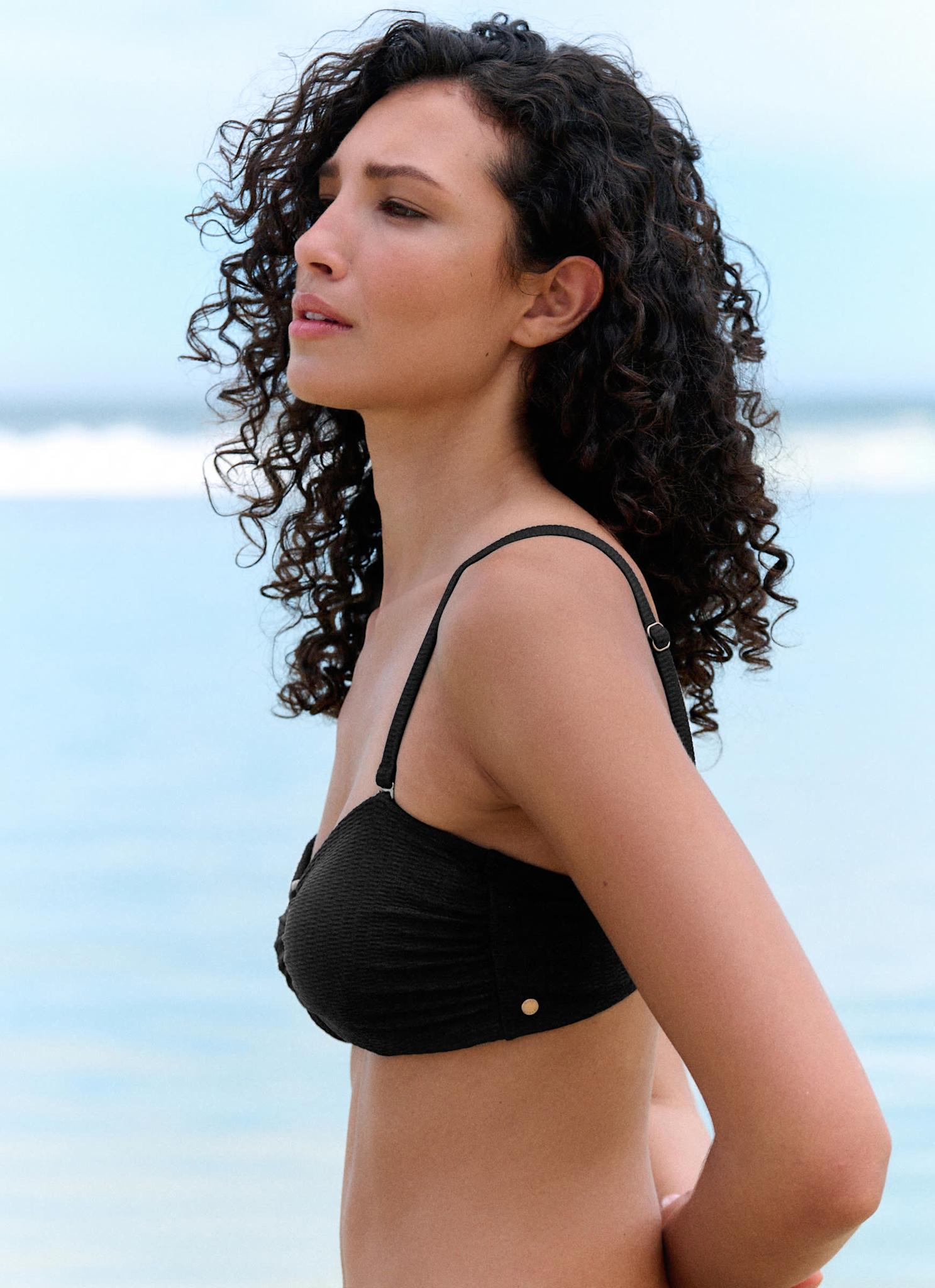 Black Bandeau Bikini Top