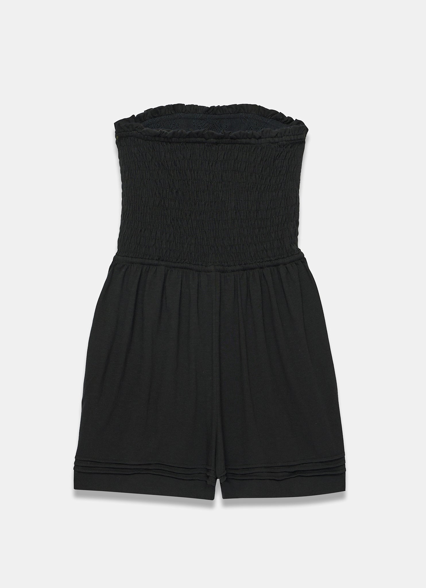 Black Bandeau Lace Playsuit