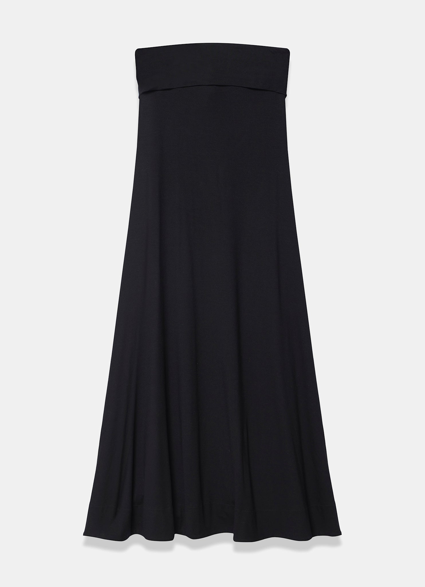 Black Jersey Bandeau Maxi Dress
