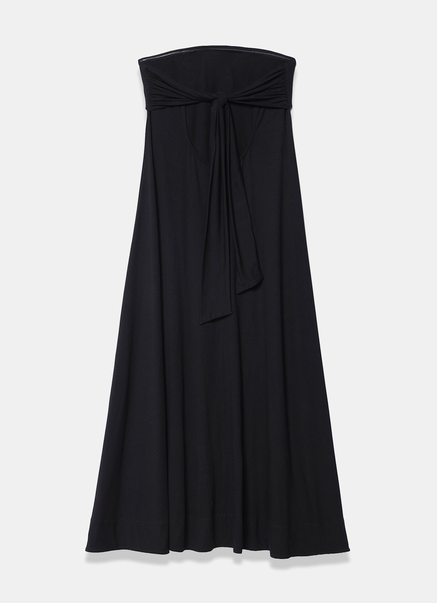 Black Jersey Bandeau Maxi Dress