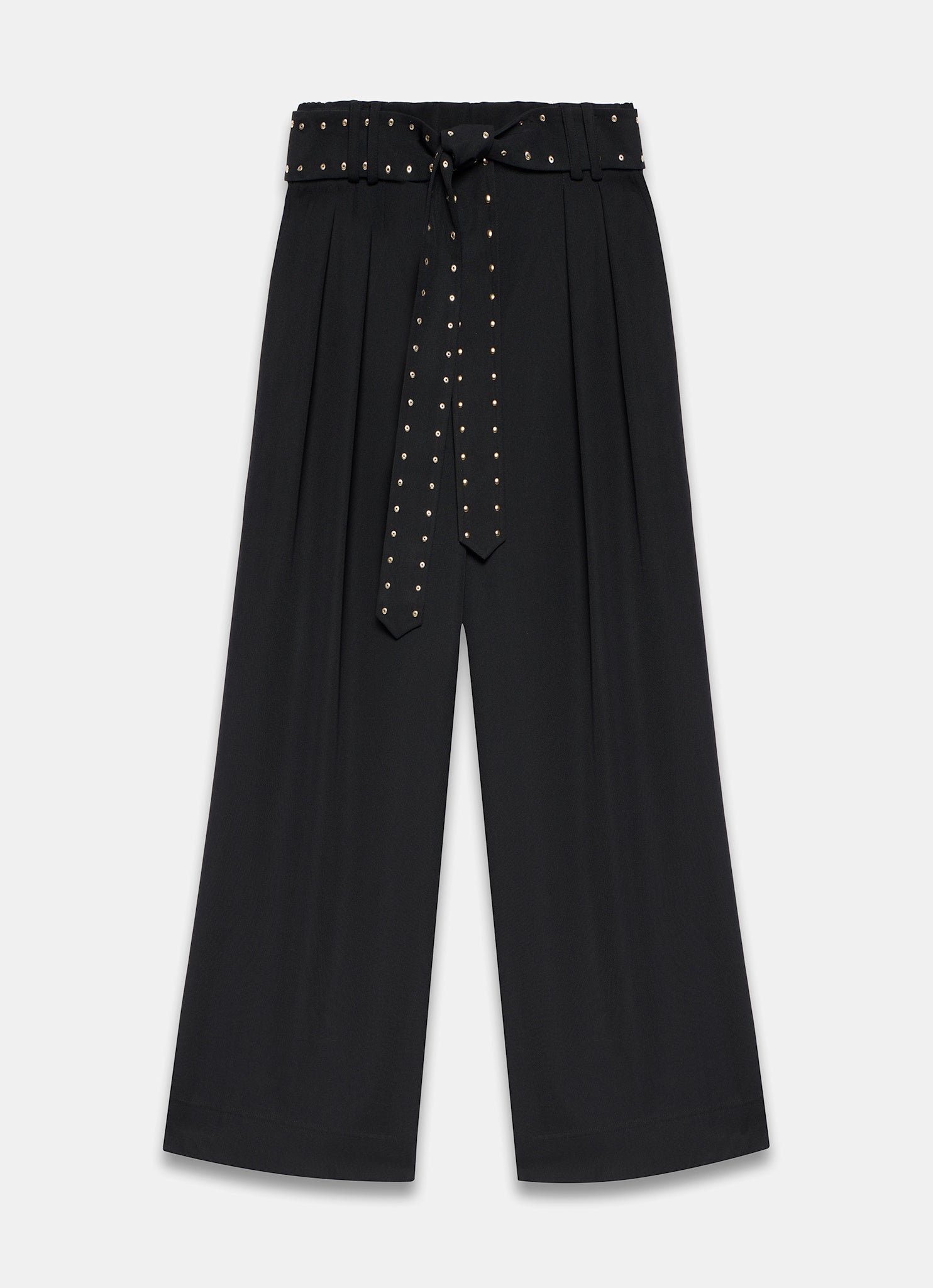 Black Belted Wide Trousers