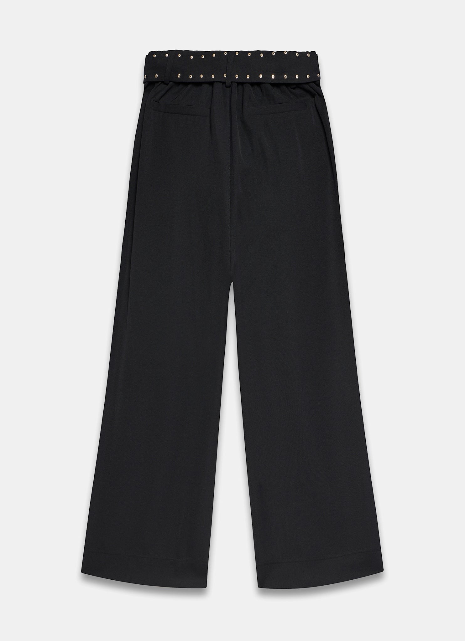 Black Belted Wide Trousers