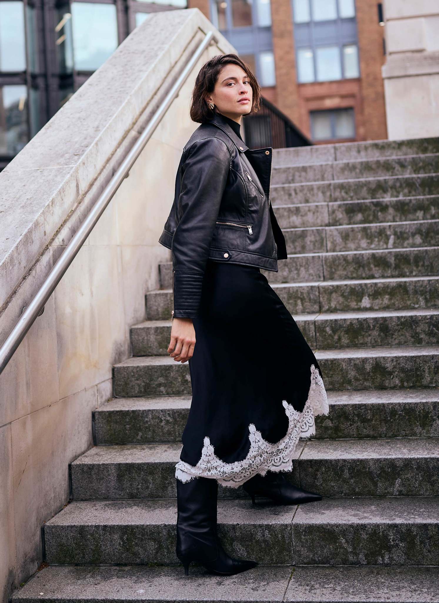 Black Leather Biker Jacket