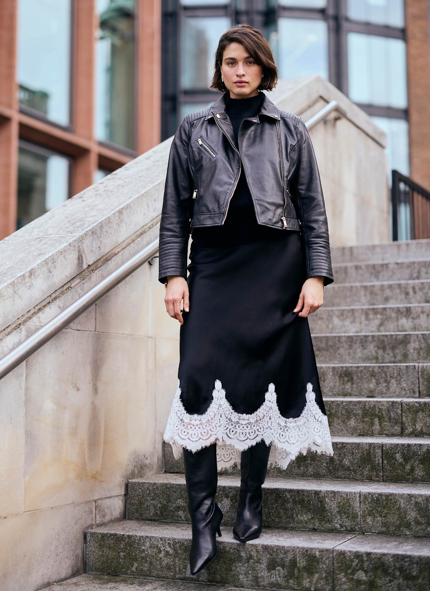Black Leather Biker Jacket
