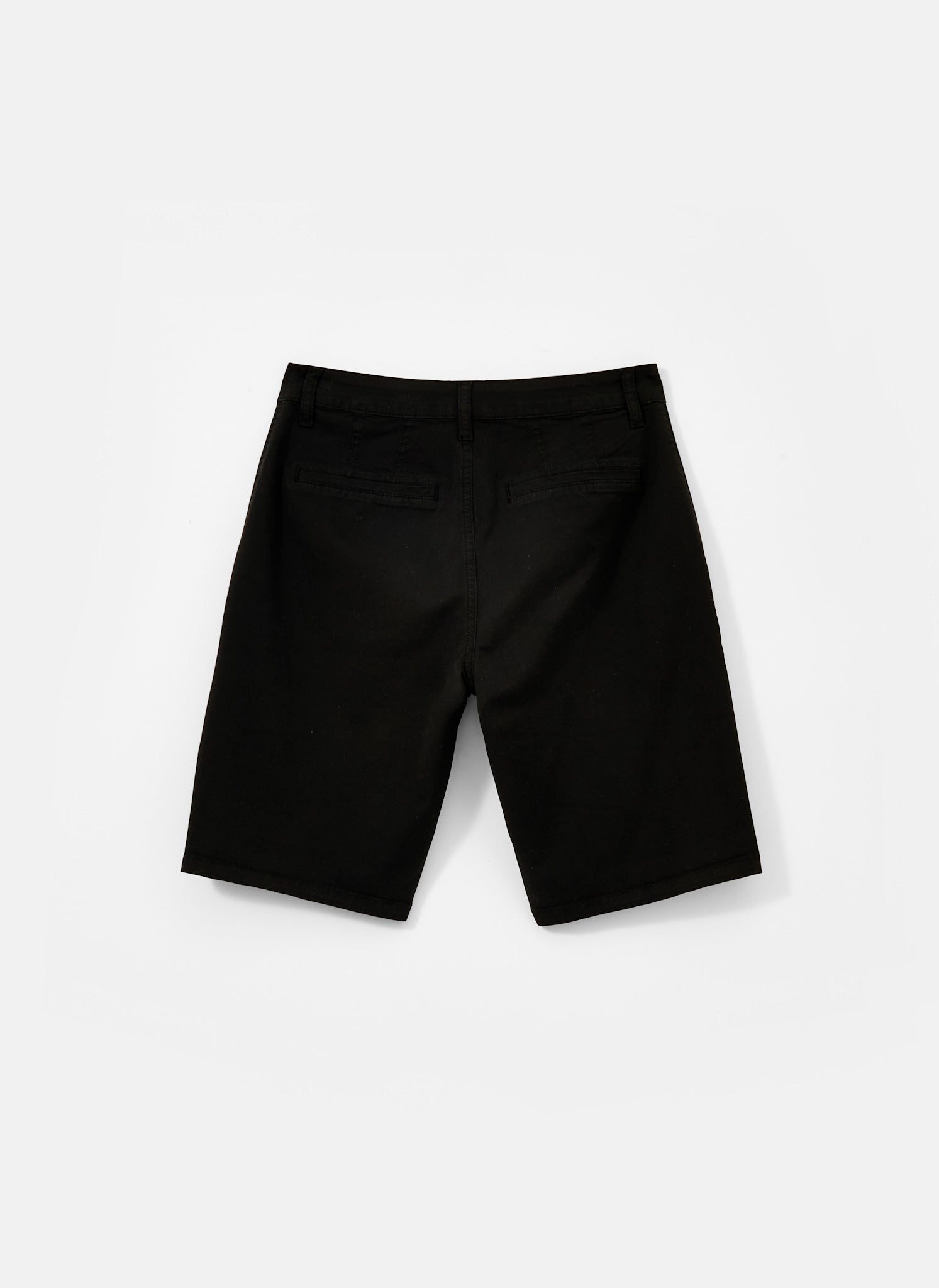 Black Tailored Chino Long Shorts