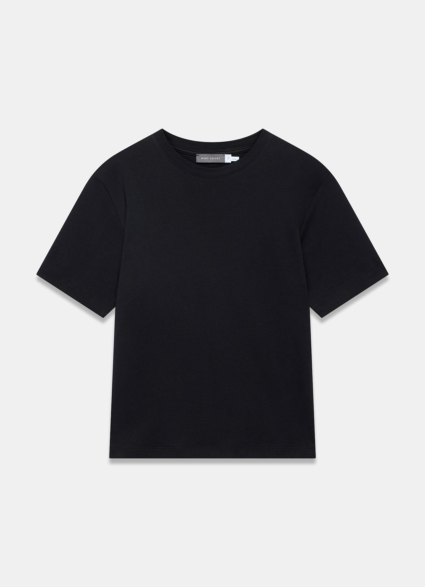Black Cotton Slim Fit T-Shirt