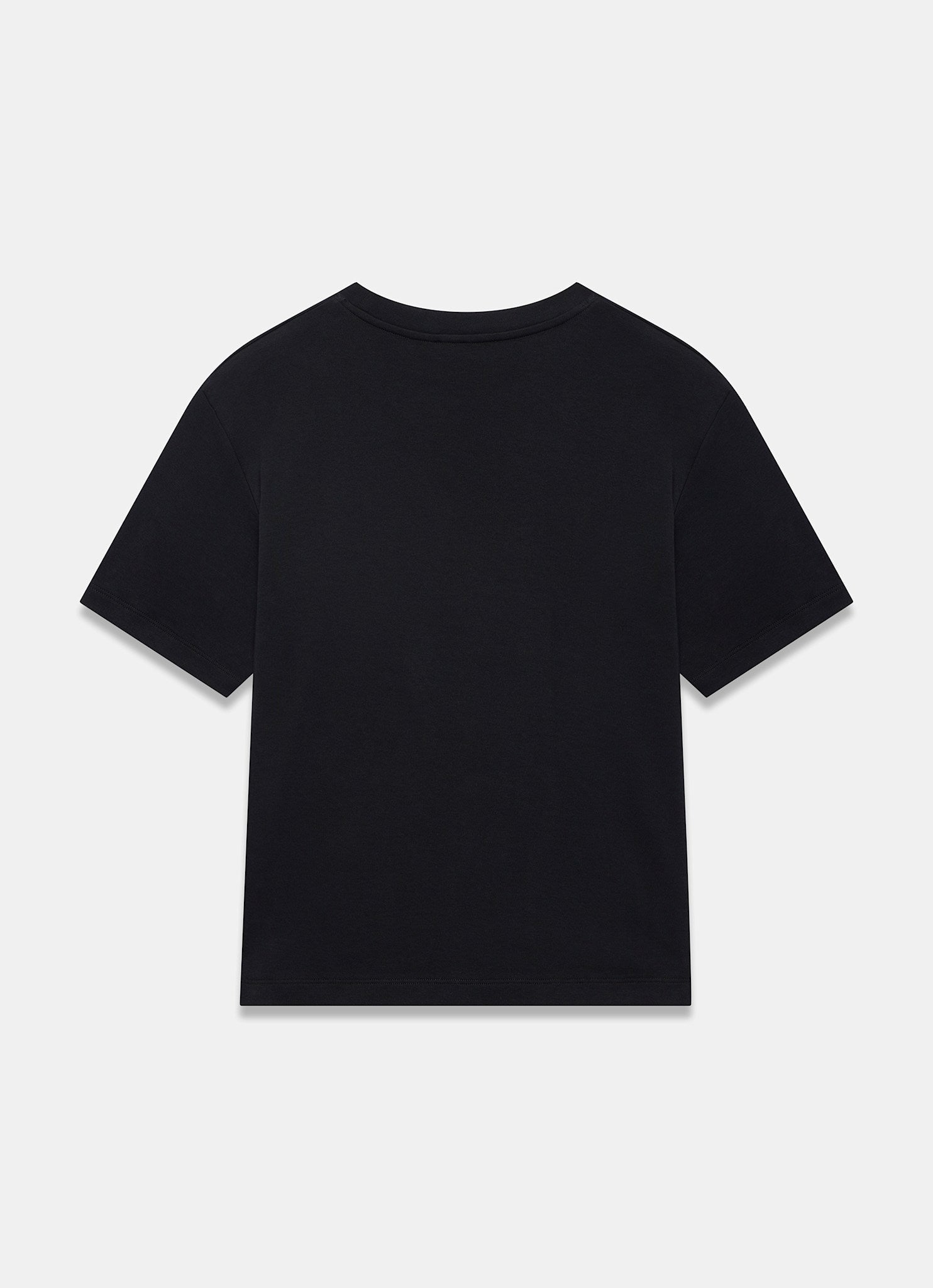 Black Cotton Slim Fit T-Shirt