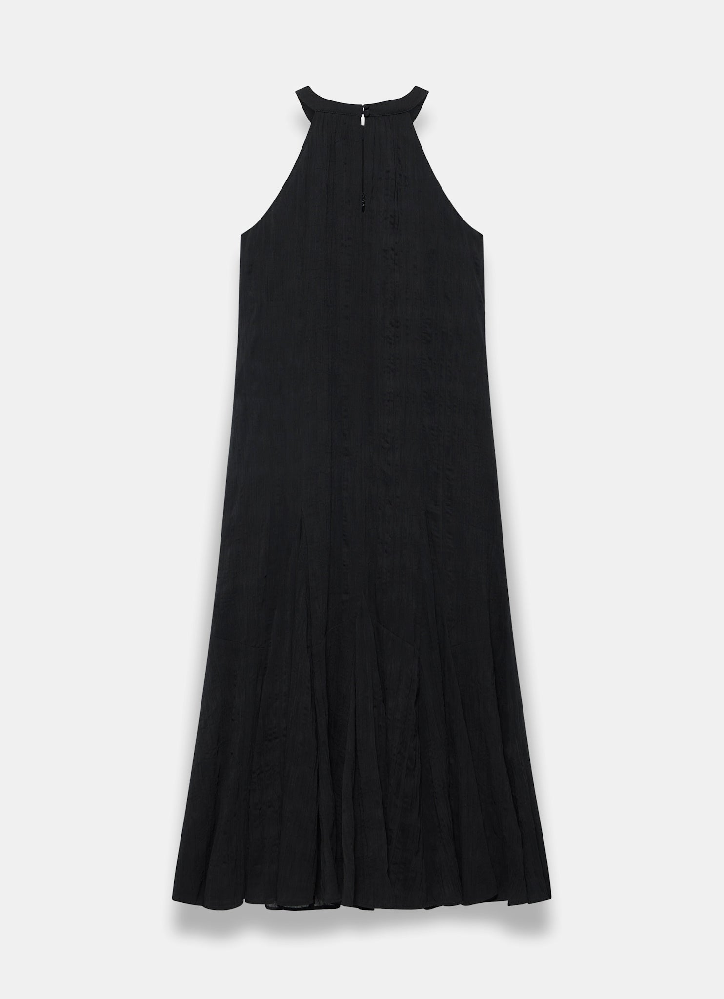 Black Beaded Halter Maxi Dress