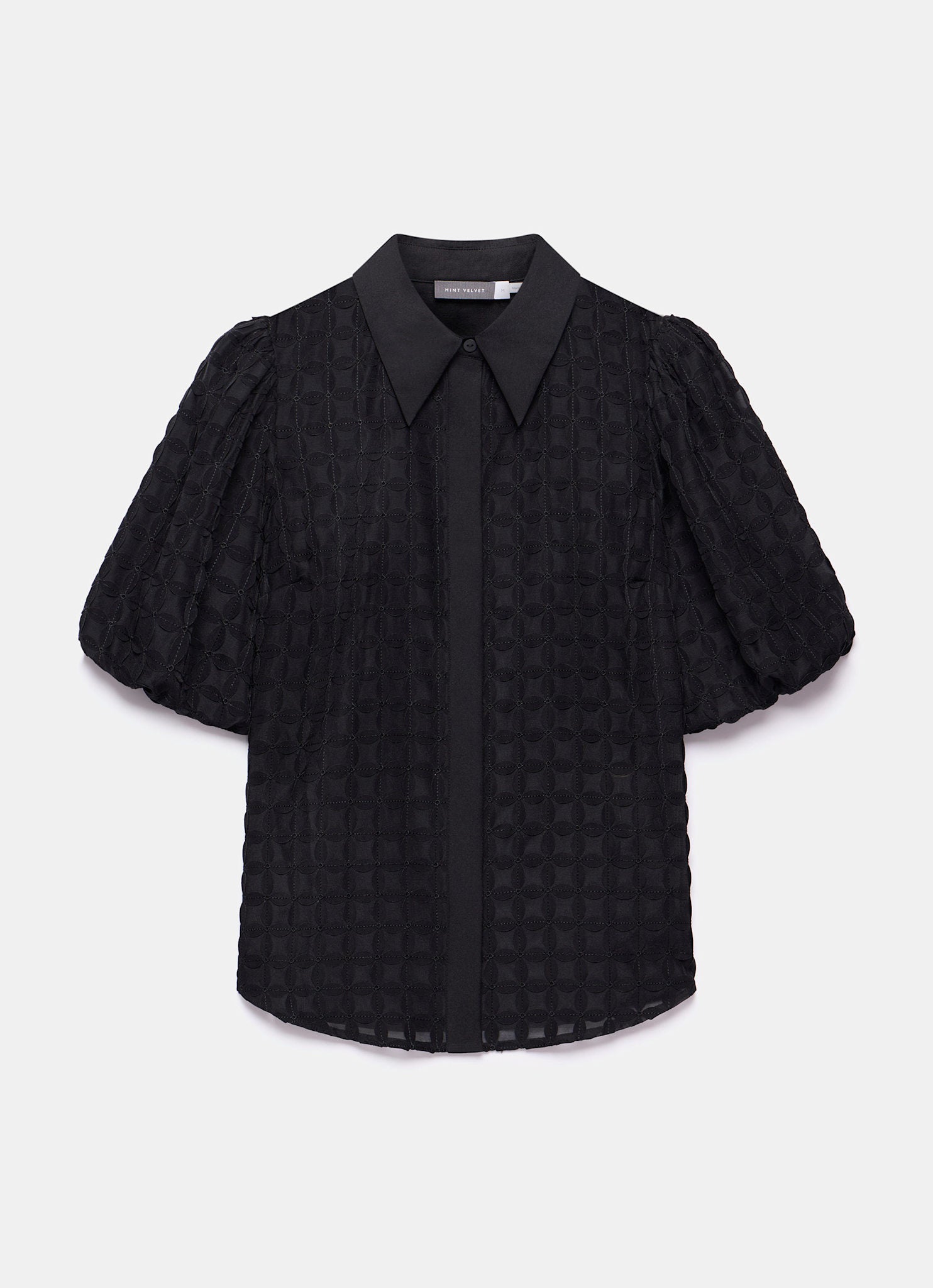 Black Petal Detail Shirt