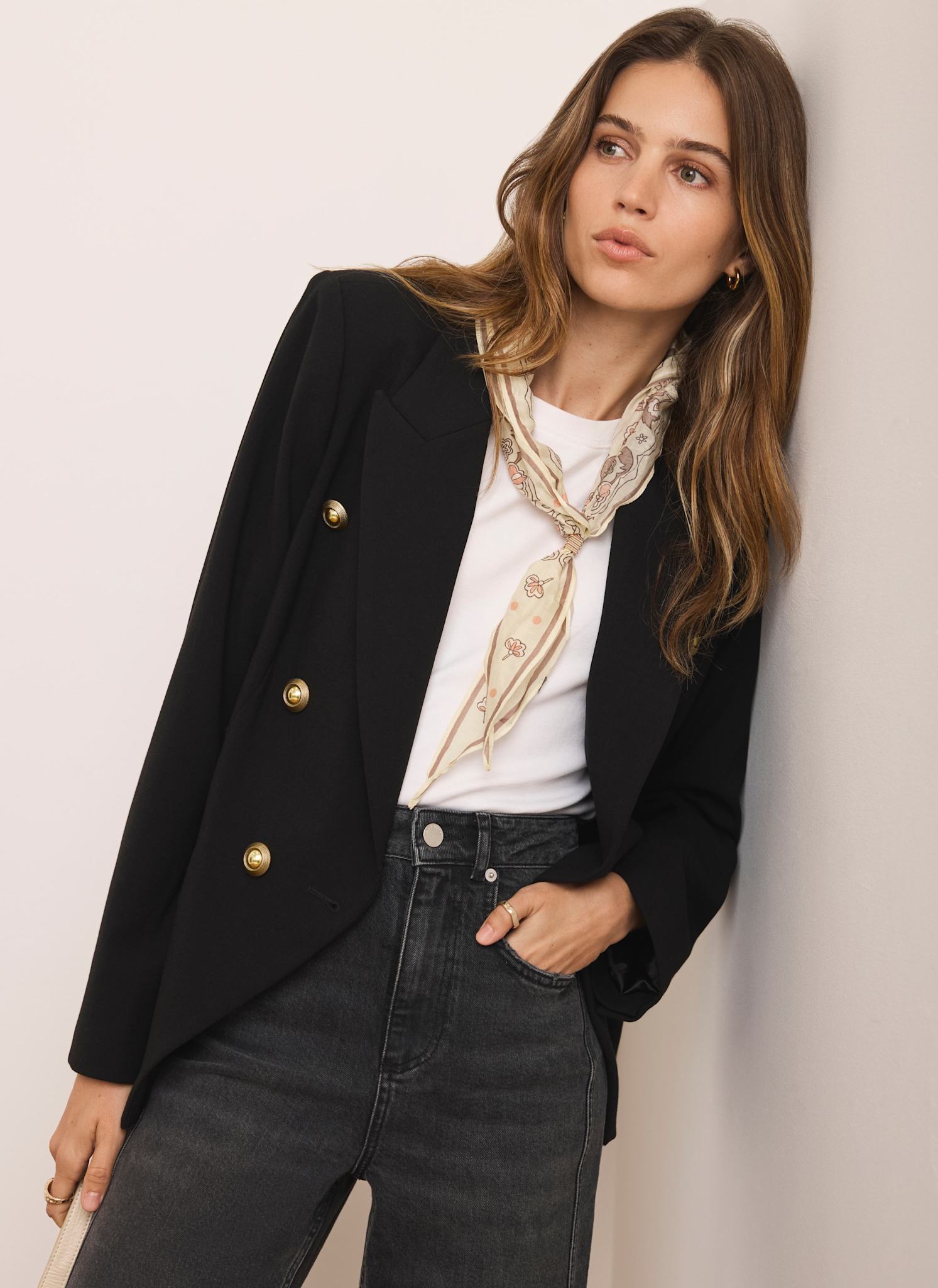Black Double Breasted Blazer