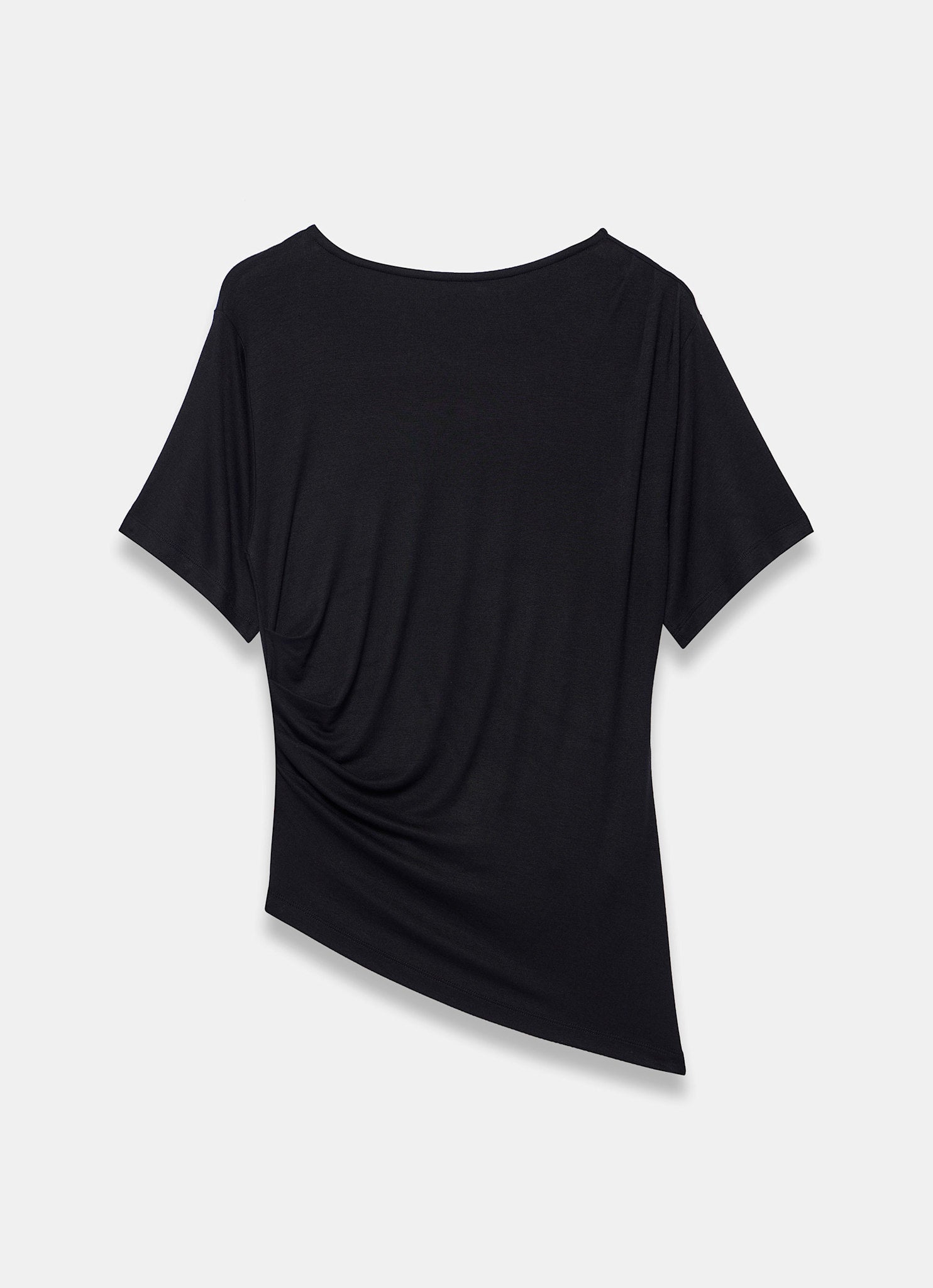 Black Draped Asymmetric Top