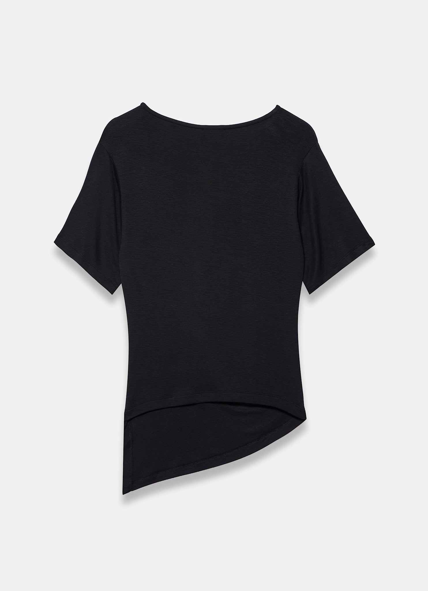 Black Draped Asymmetric Top