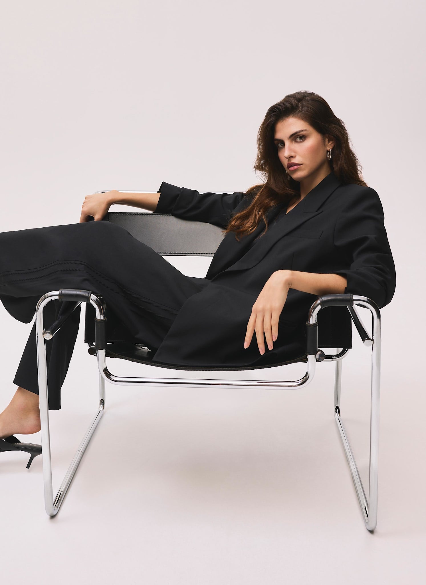 Black Longline Blazer