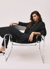 Black Longline Blazer