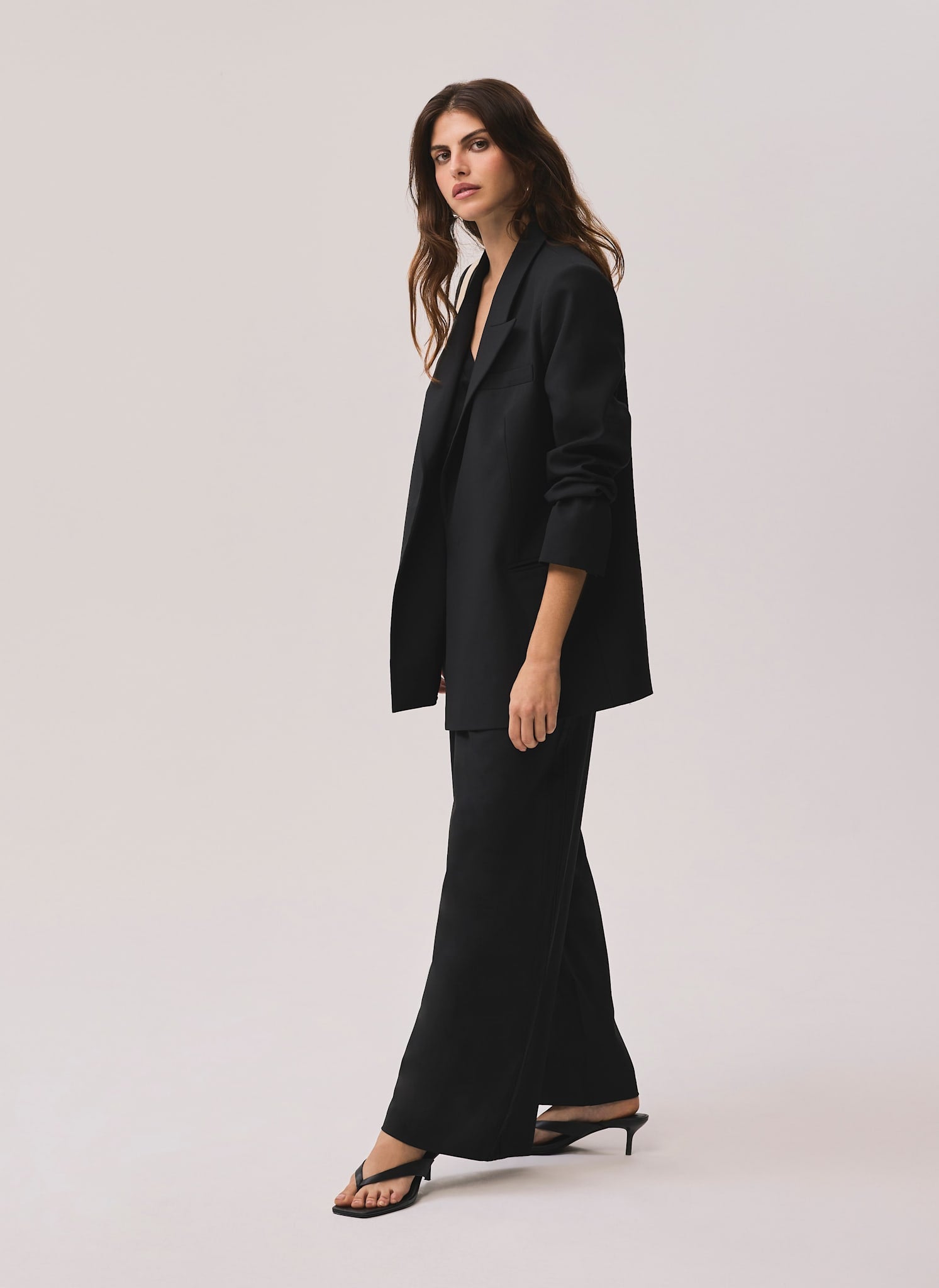 Black Longline Blazer