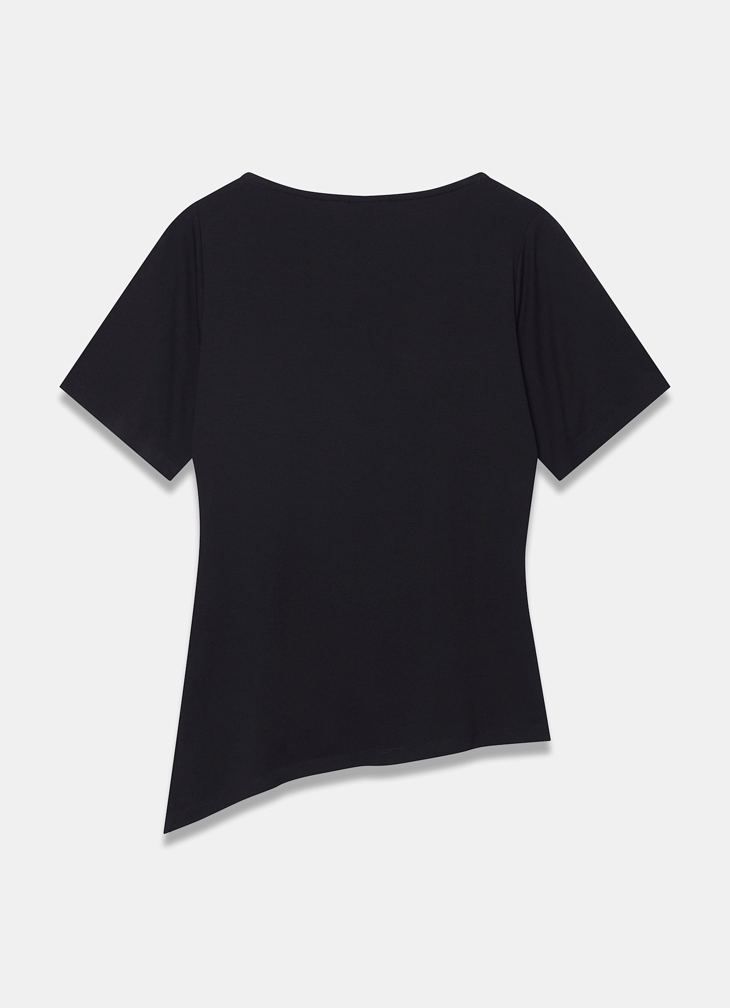 Black Gathered Detail Top