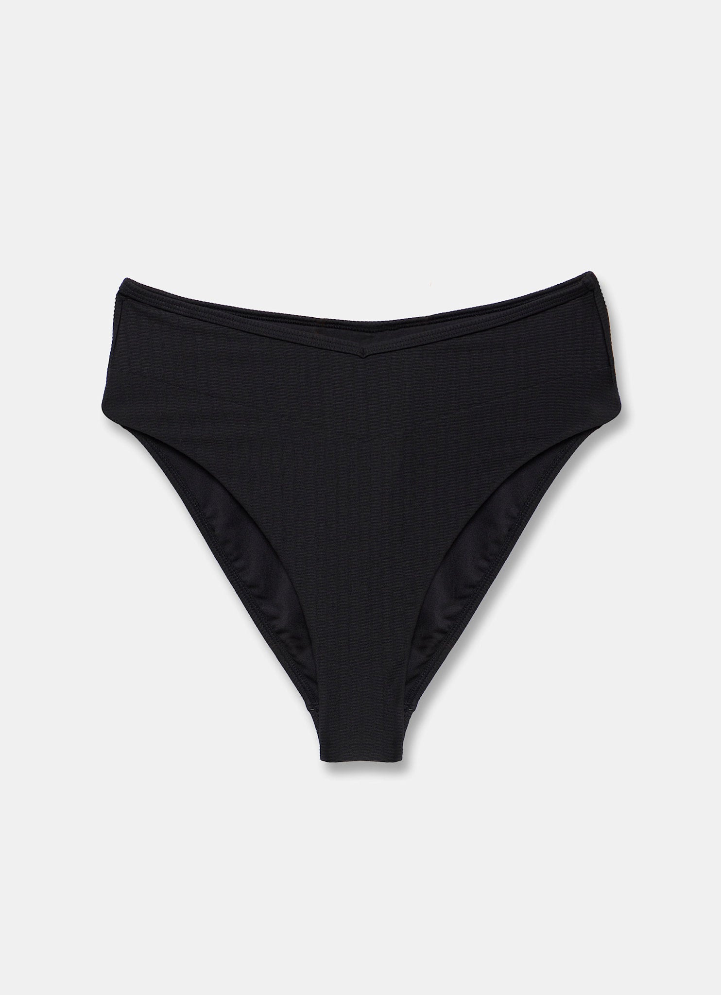 Black High Leg Bikini Bottoms