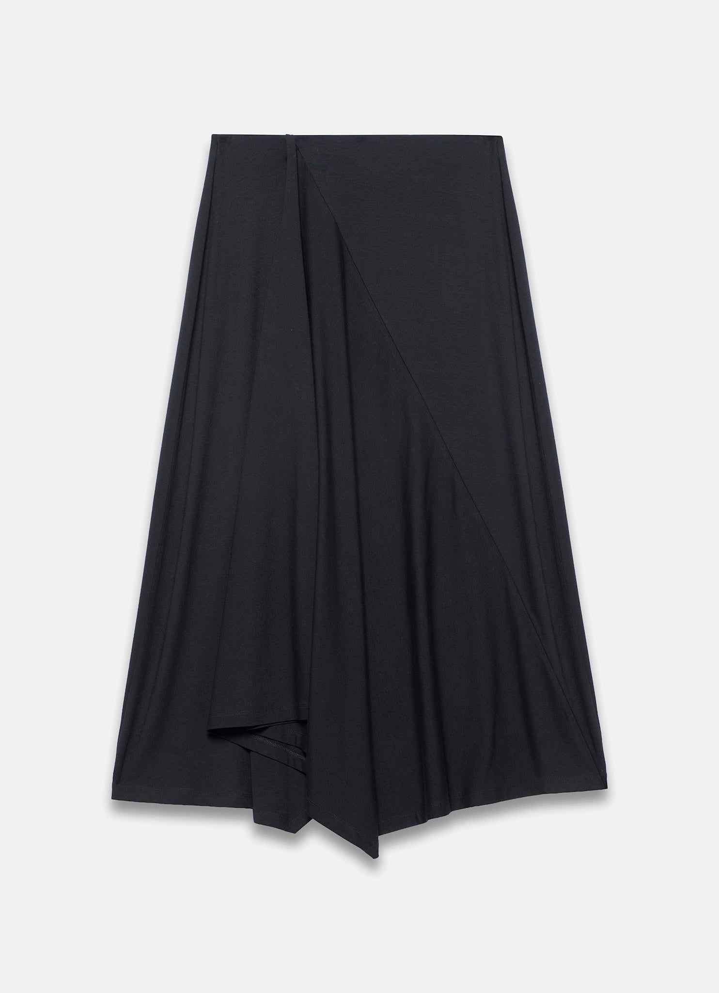 Black Jersey Asymmetric Skirt