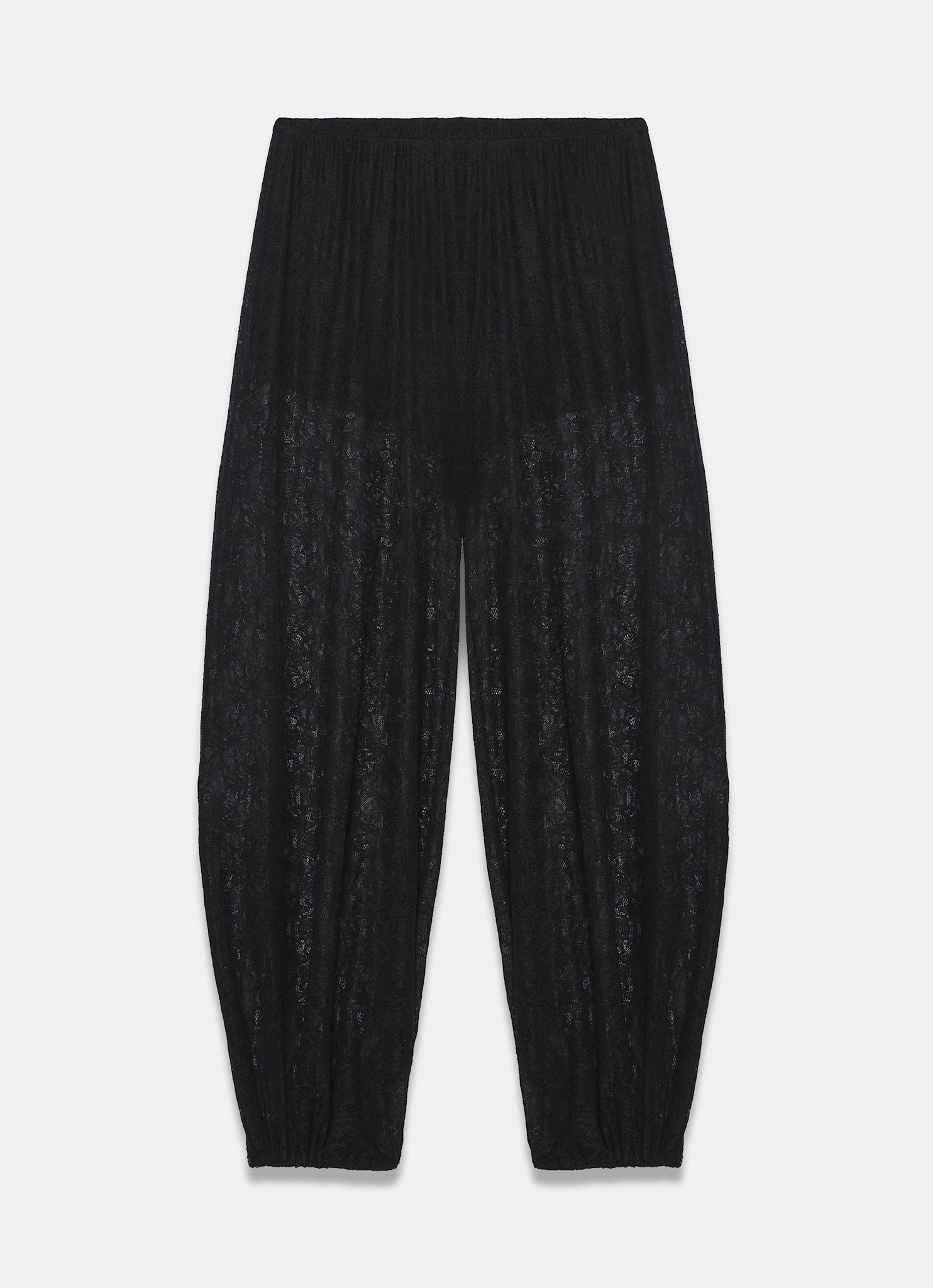 Black Lace Balloon Trousers