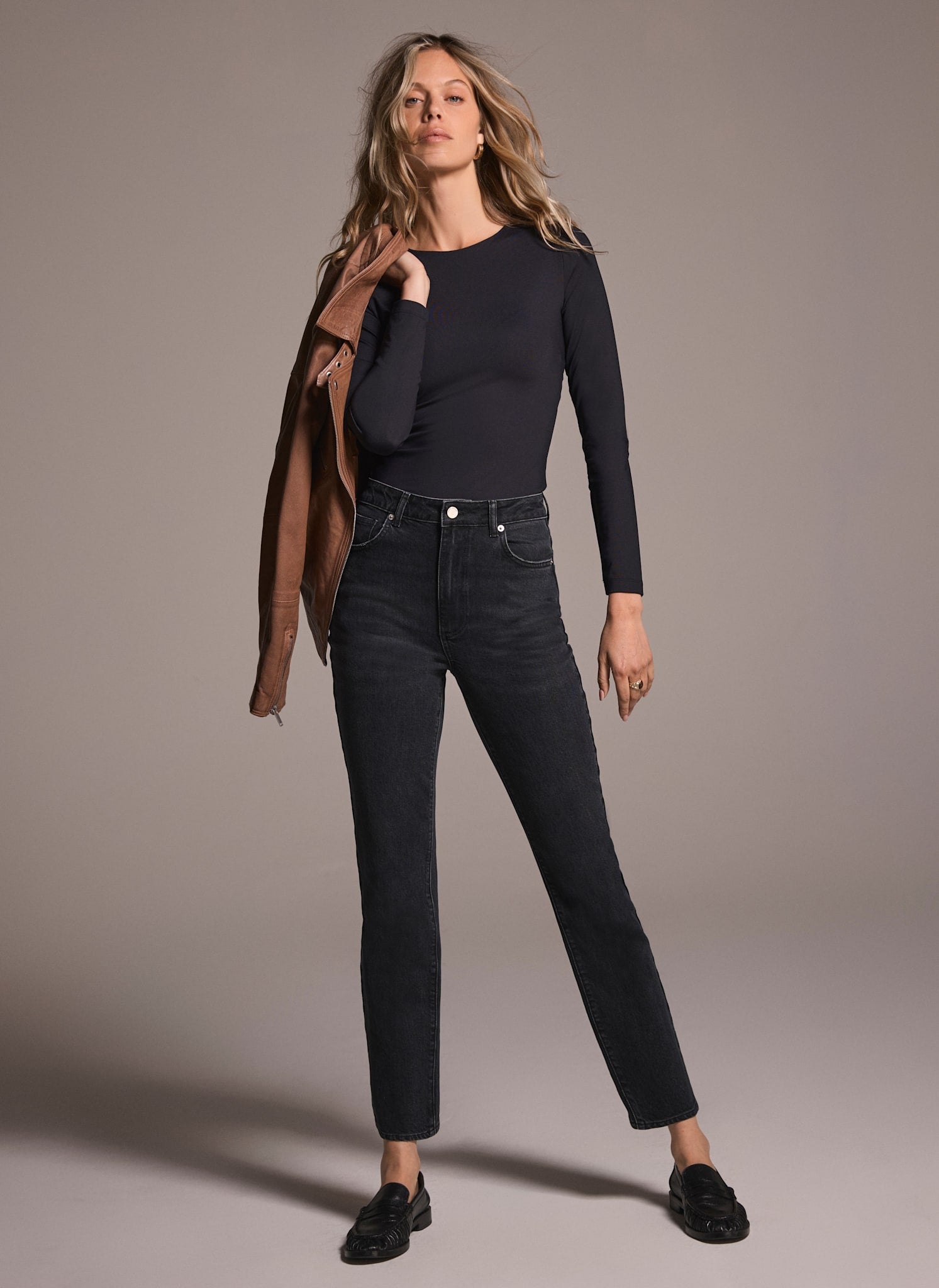 Black Long Sleeve Layering Top