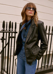 Black Leather Blazer