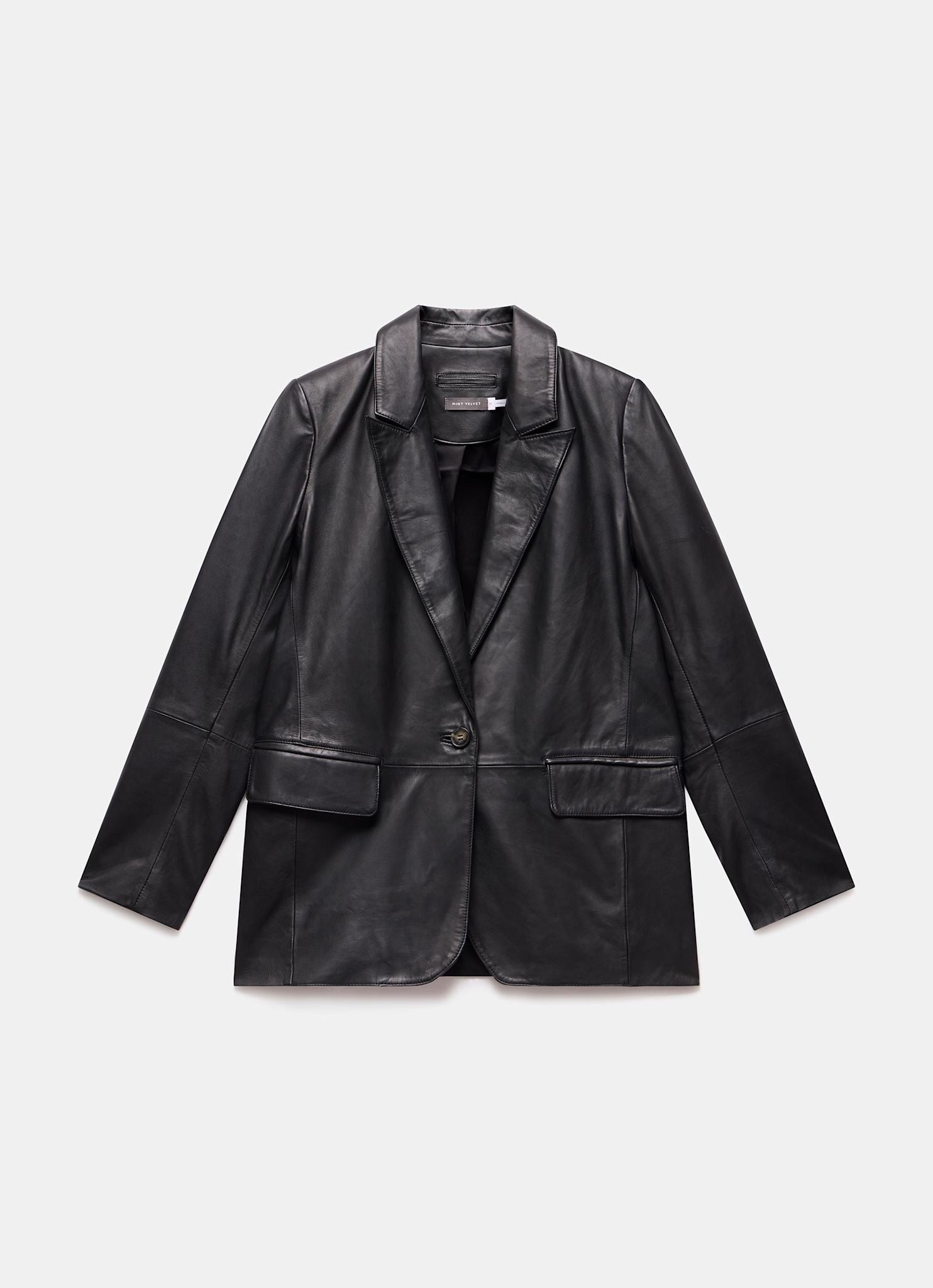 Black Leather Blazer