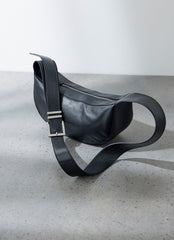 Frankie Black Leather Sling Bag