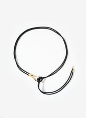 Black Leather Tie Waist Belt
