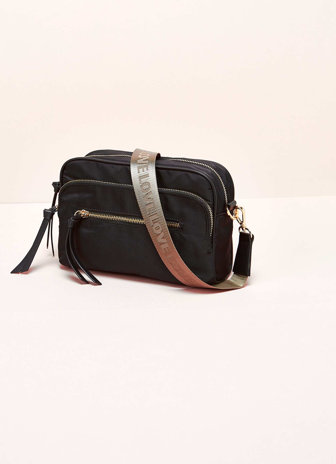 Black Nylon Crossbody Bag