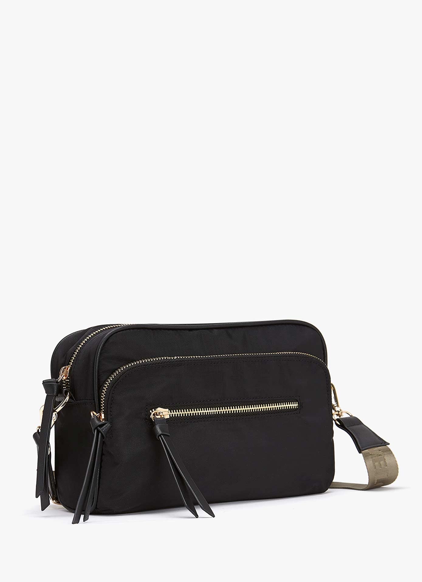 Black Nylon Crossbody Bag