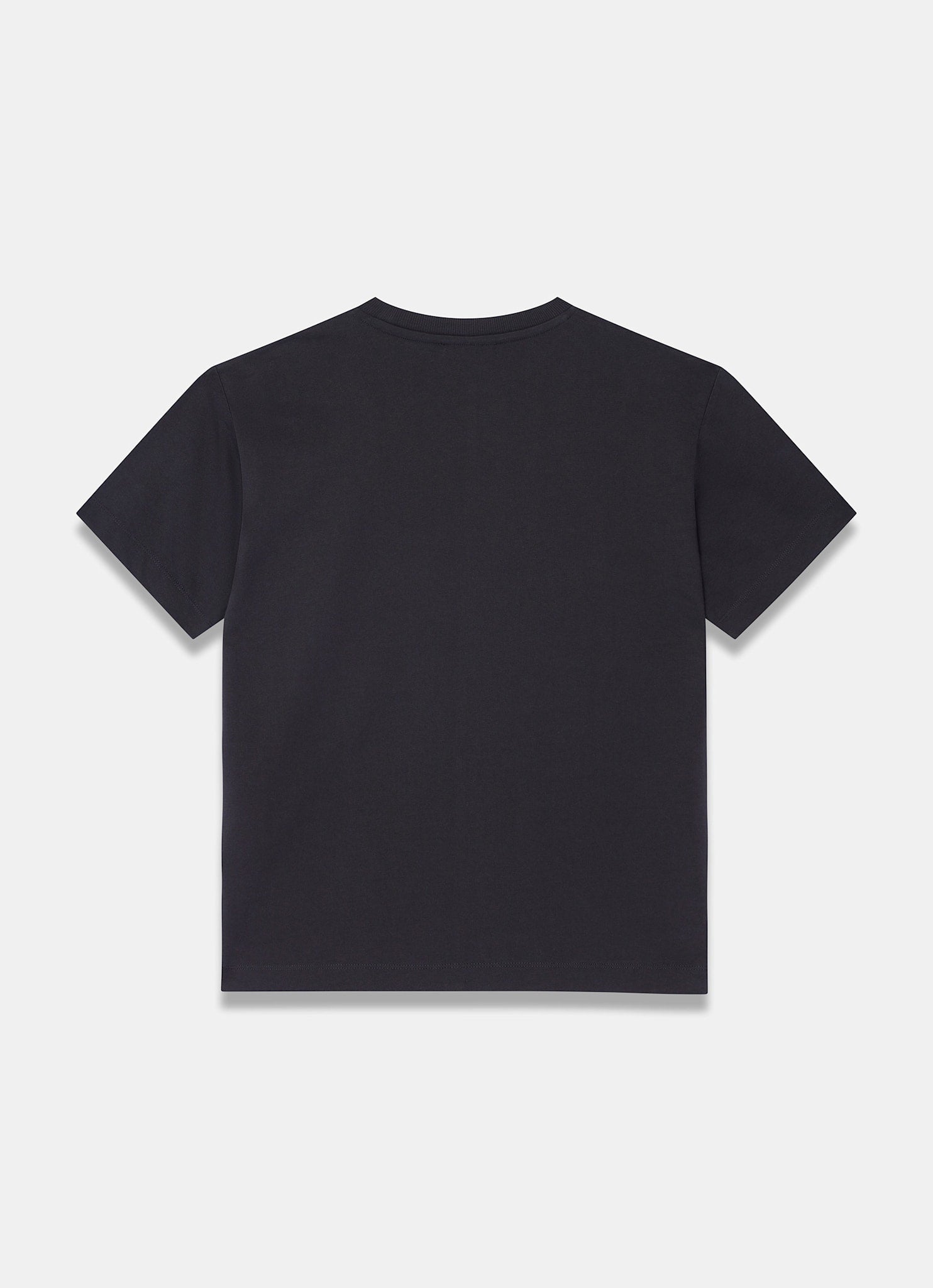 Black Cotton Seam Detail T-shirt
