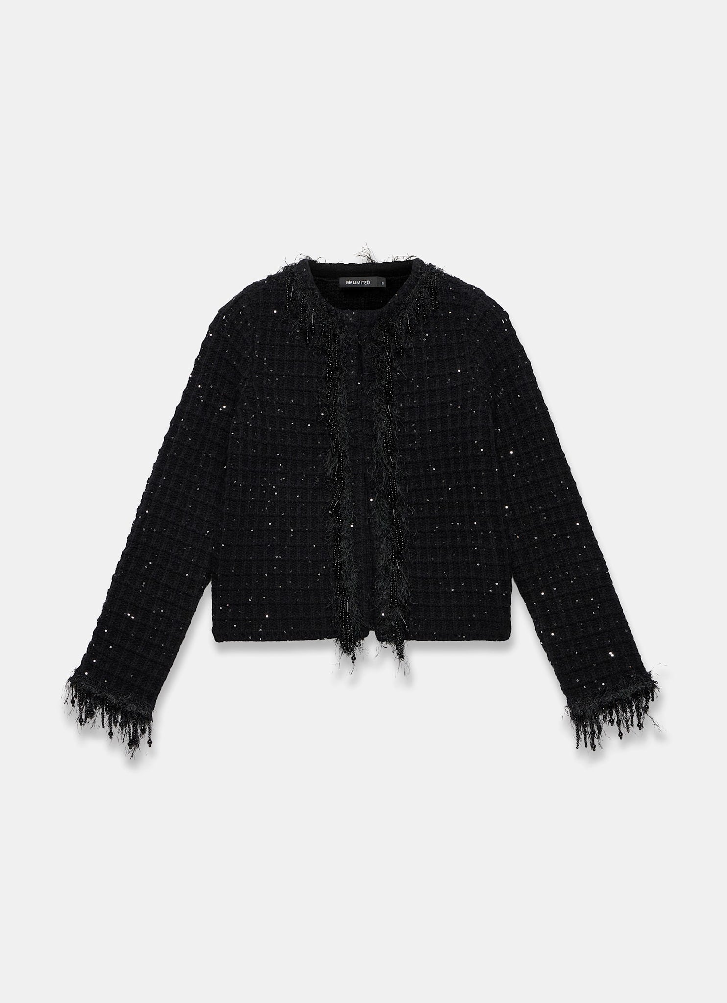 Black Sequin Embellished Jacket