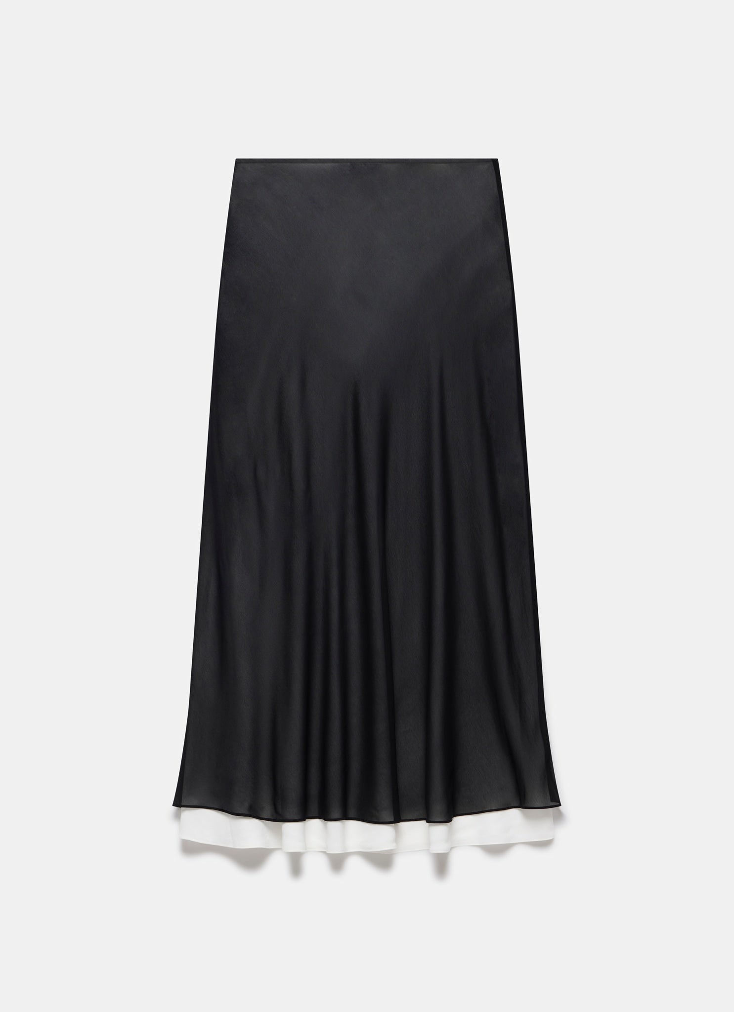 Black Layered Maxi Skirt
