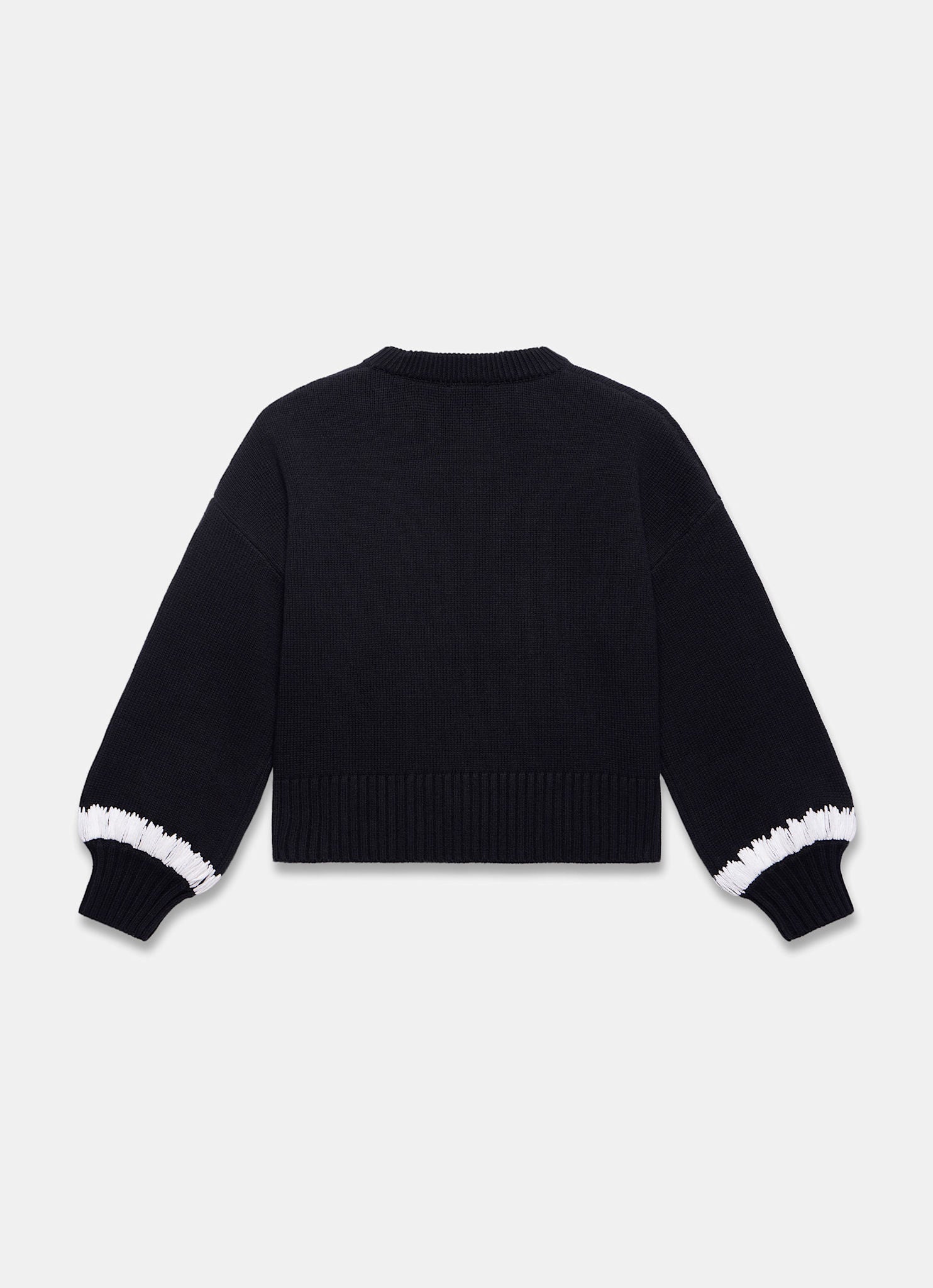 Black Cotton Blend Star Jumper