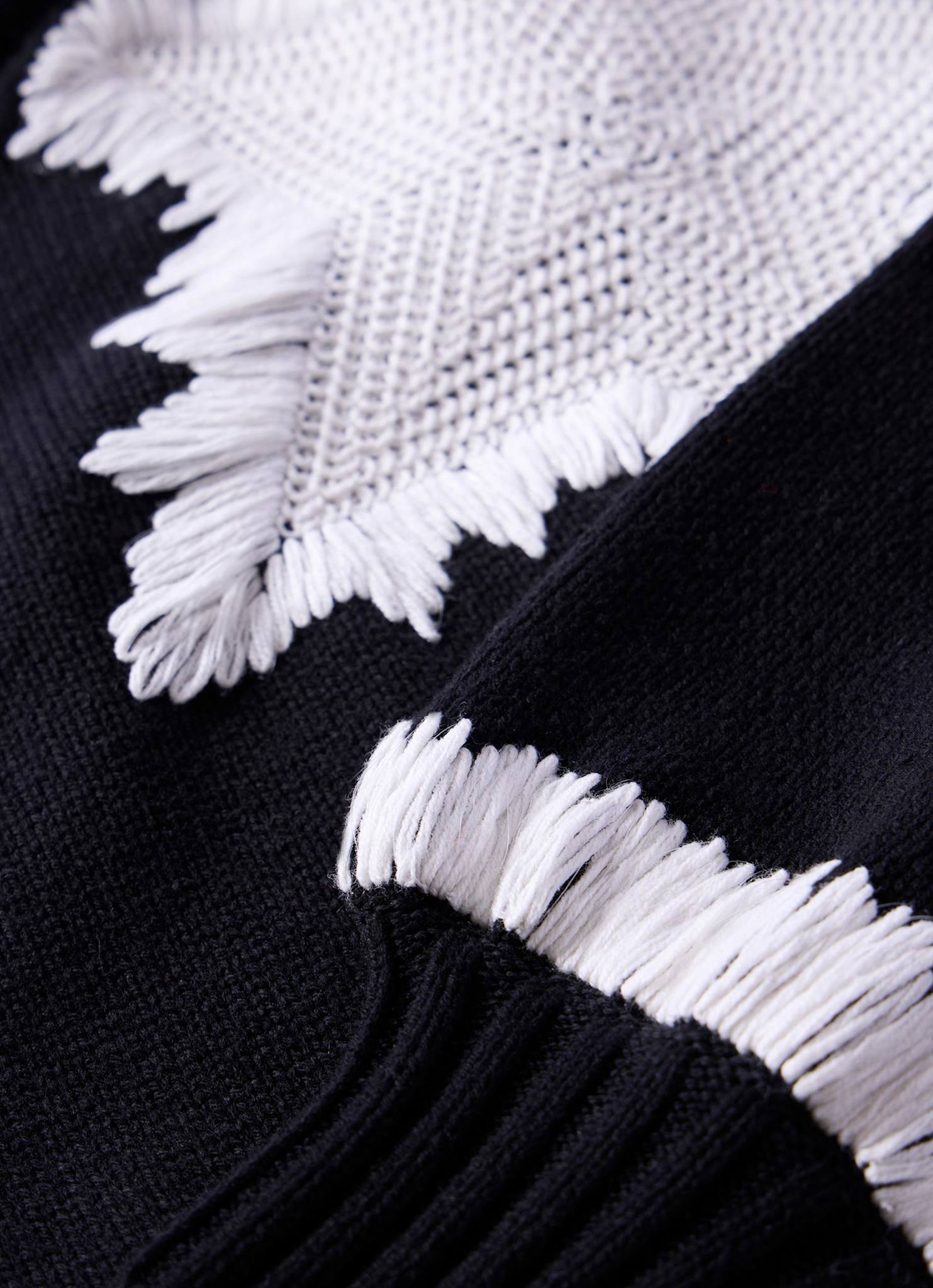 Black Cotton Blend Star Jumper