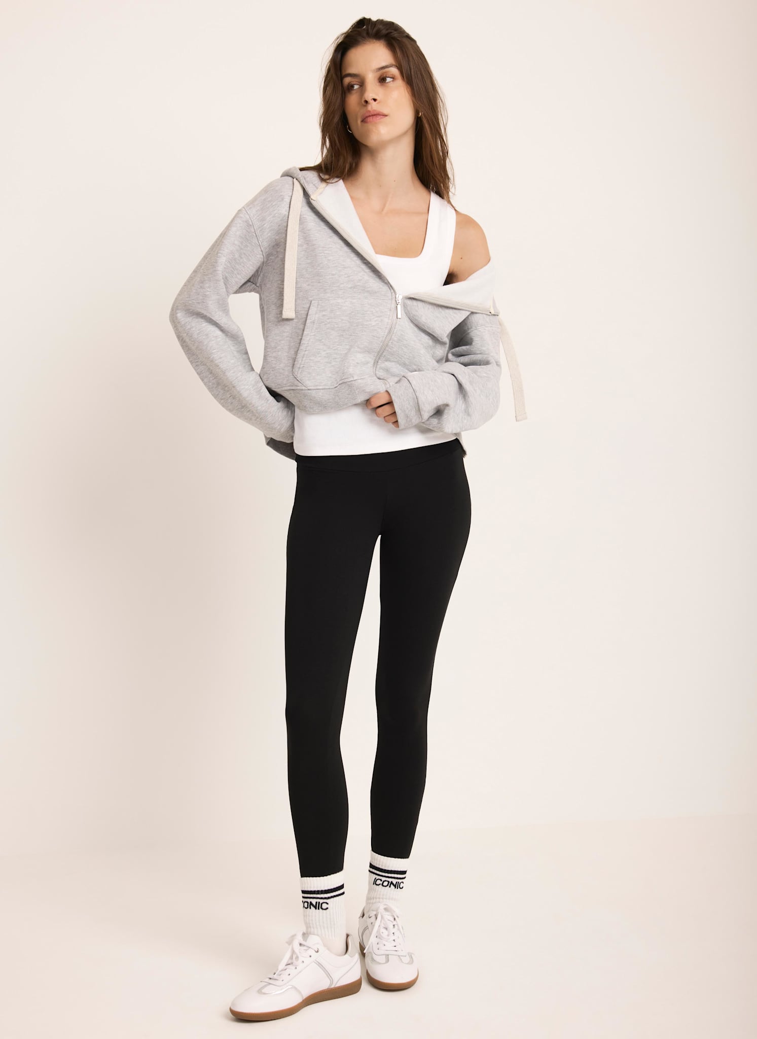 Black Jersey Straight Leggings