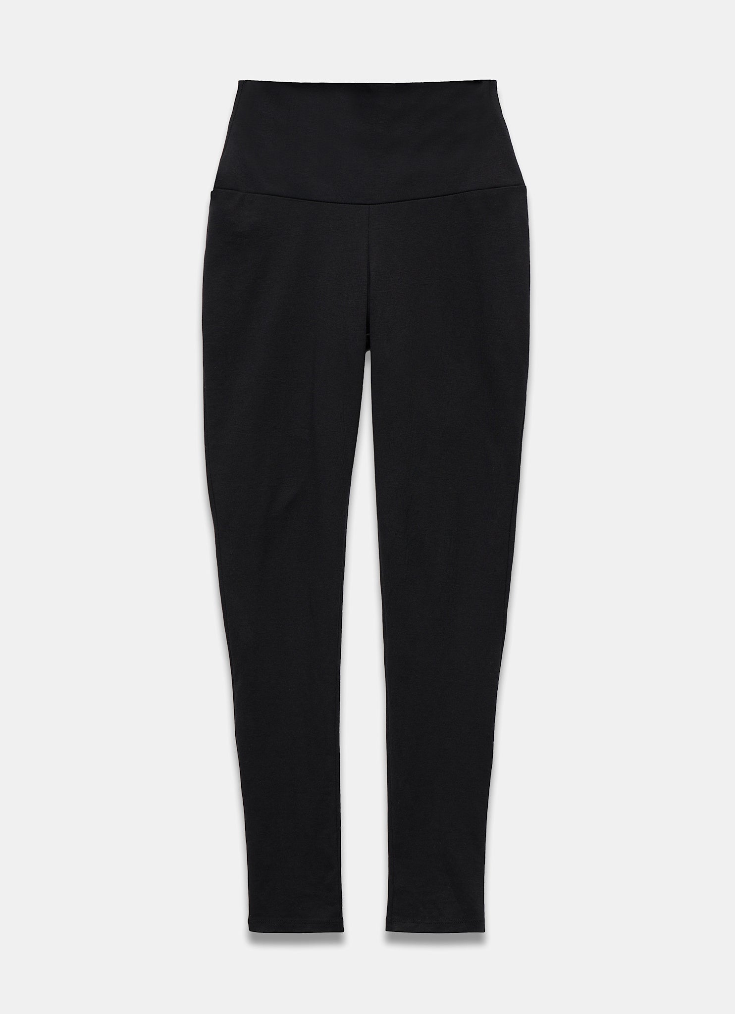 Black Jersey Straight Leggings