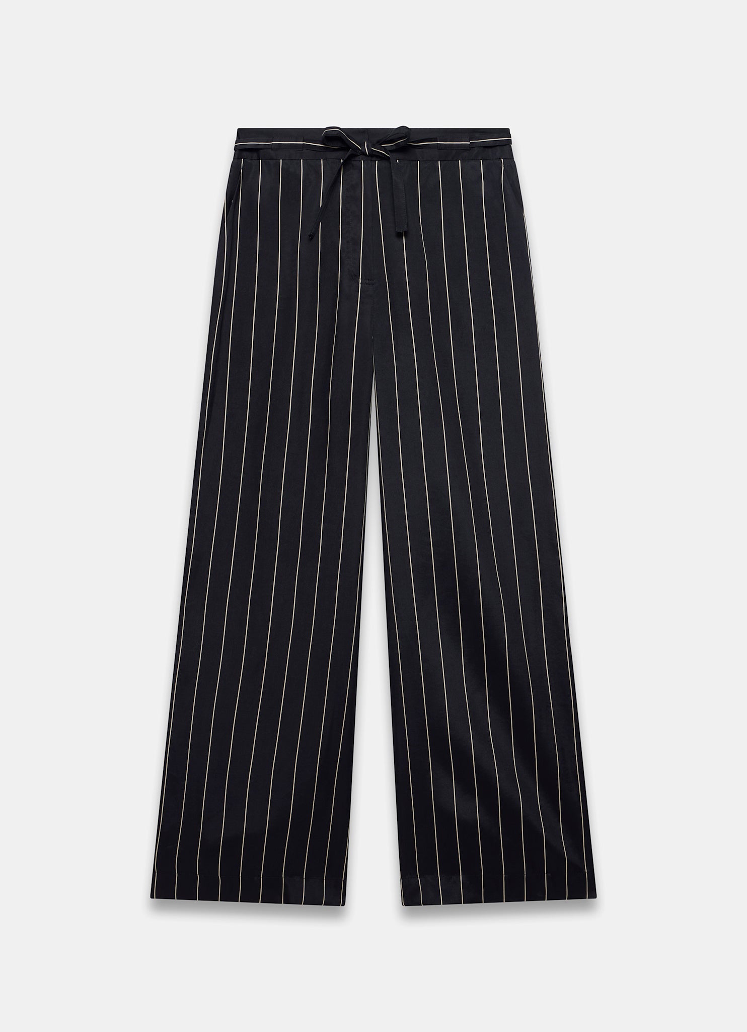 Black Striped Wide Trousers
