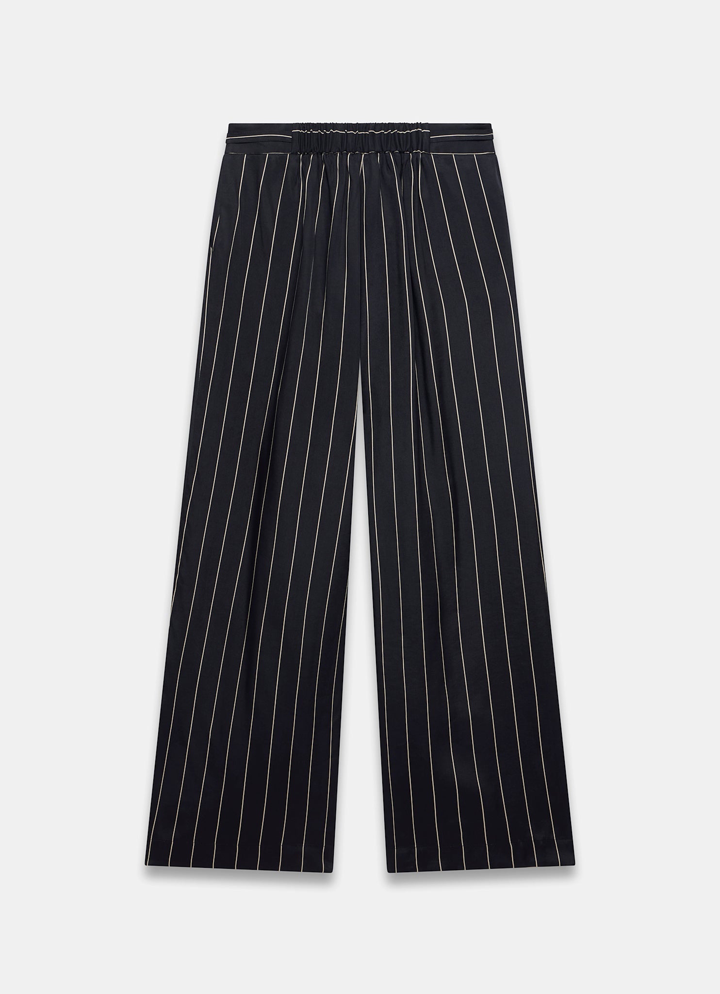 Black Striped Wide Trousers