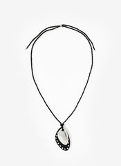 Black Studded Pendant Necklace